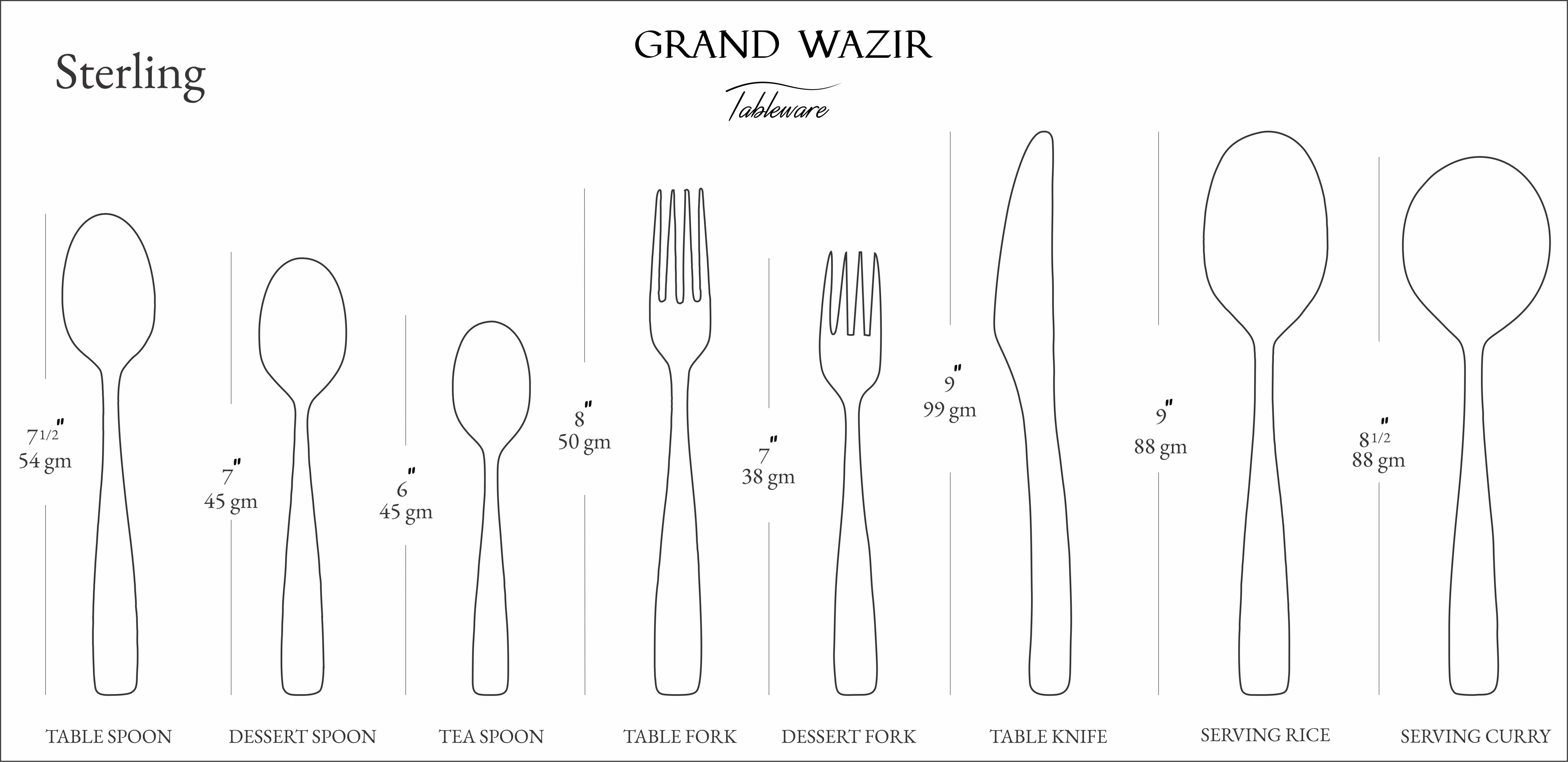 Sterling 6 Persons Serving Set