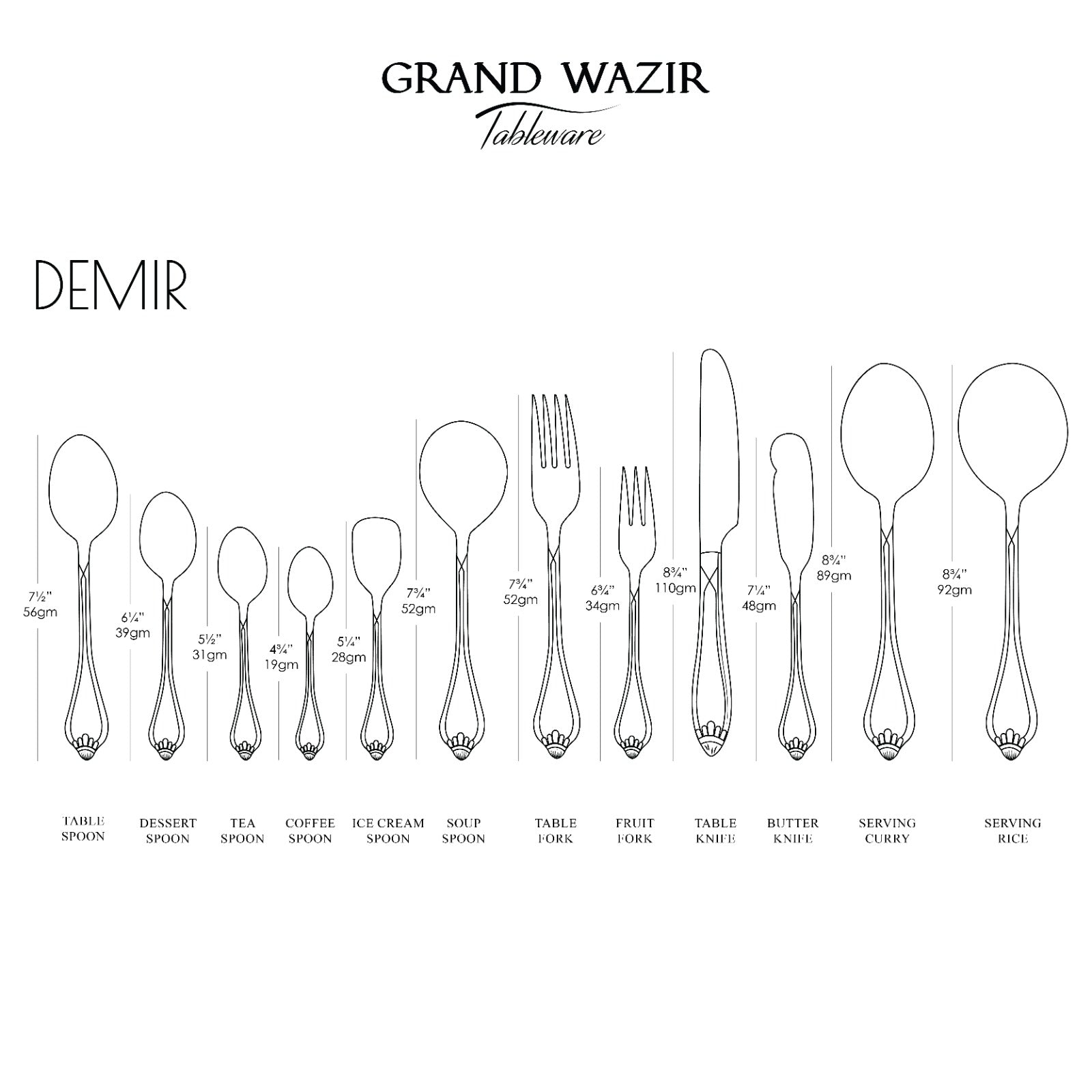 Demir 6 Persons Serving Set