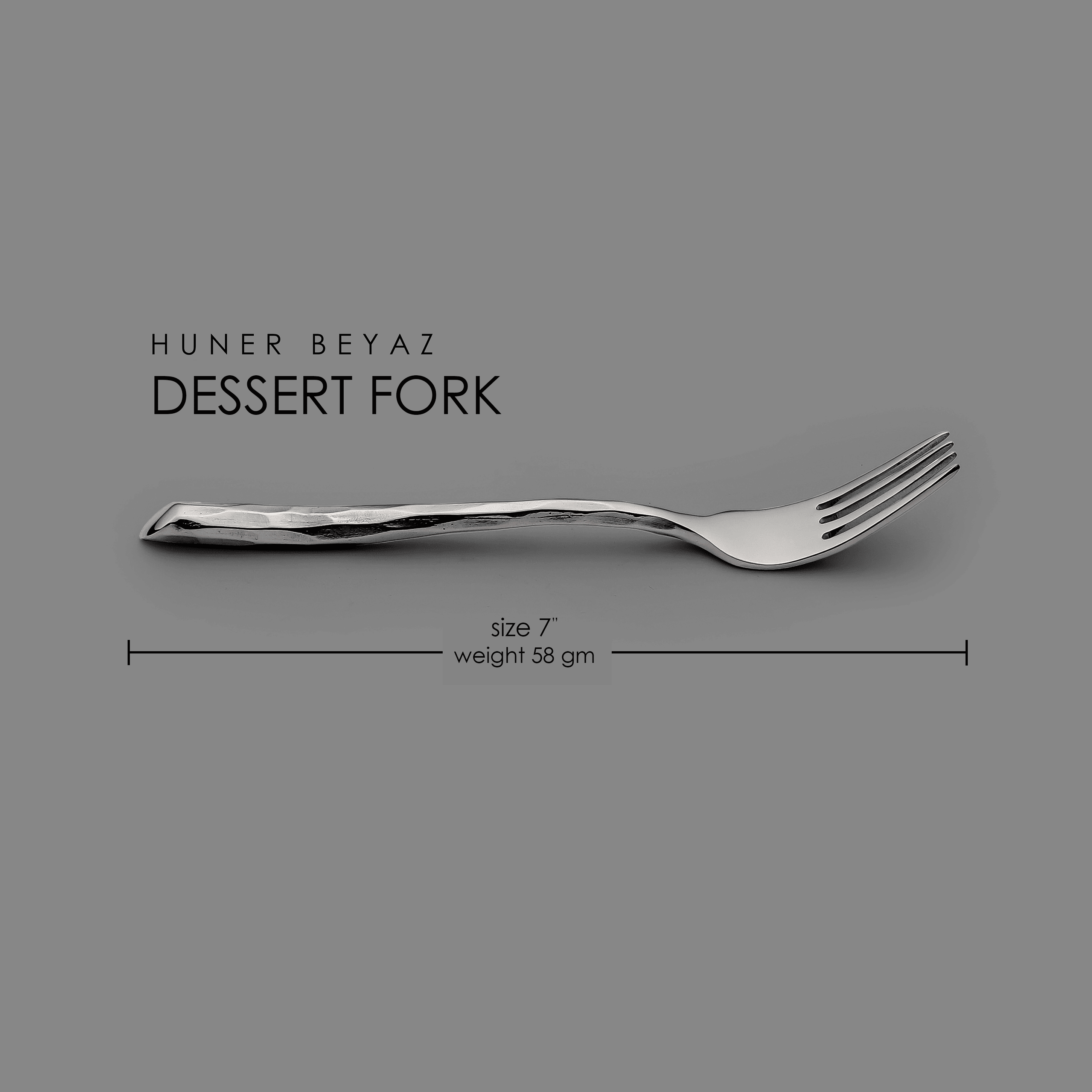 HUNER - BEYAZ DESSERT FORK (6 pieces)