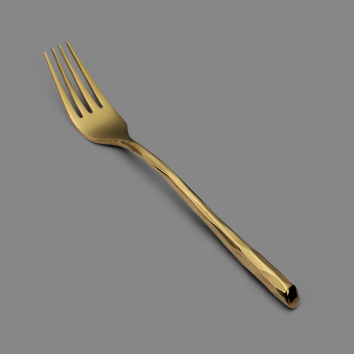 Huner Beyaz PVD Gold Dessert Fork