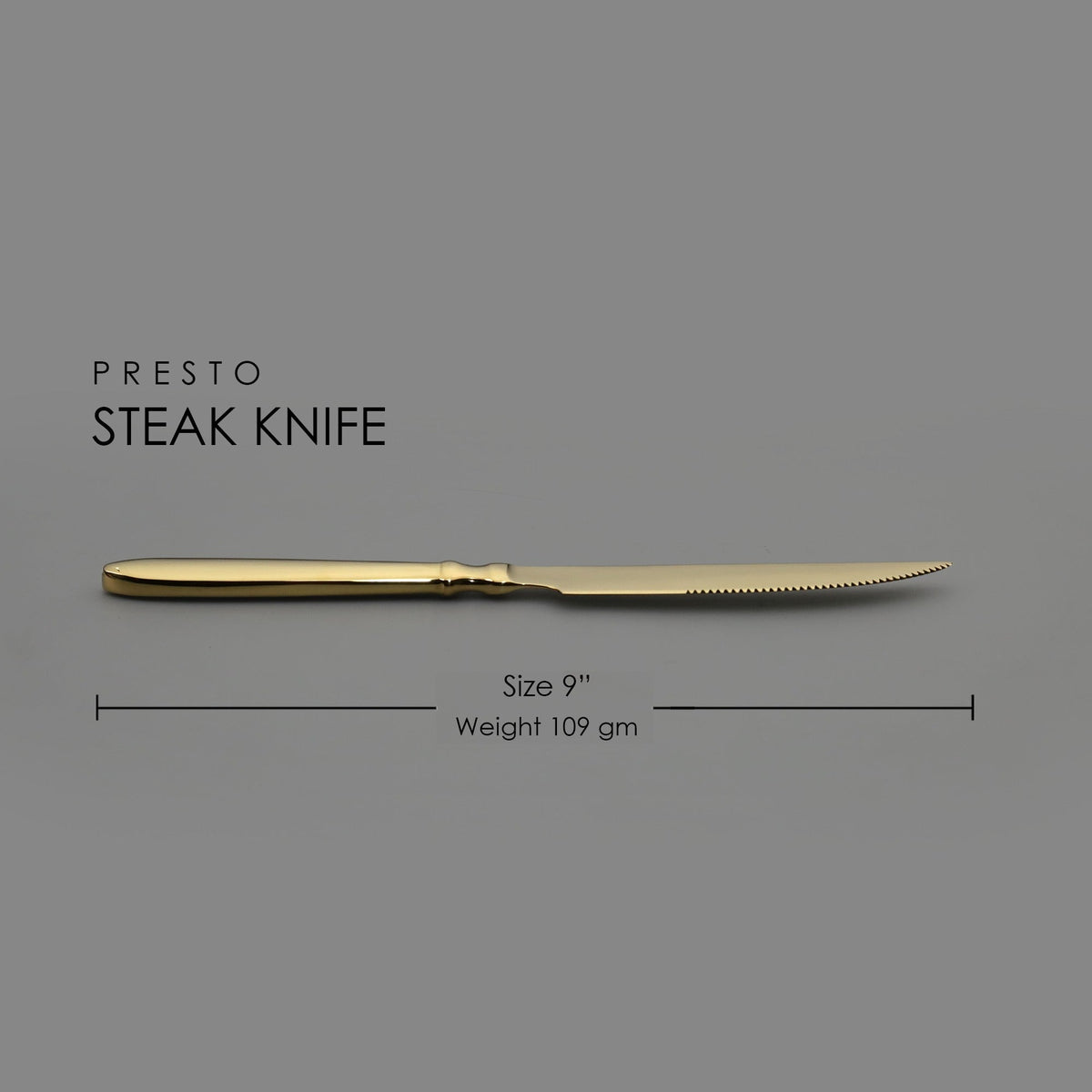 Presto PVD Gold Steak Knife