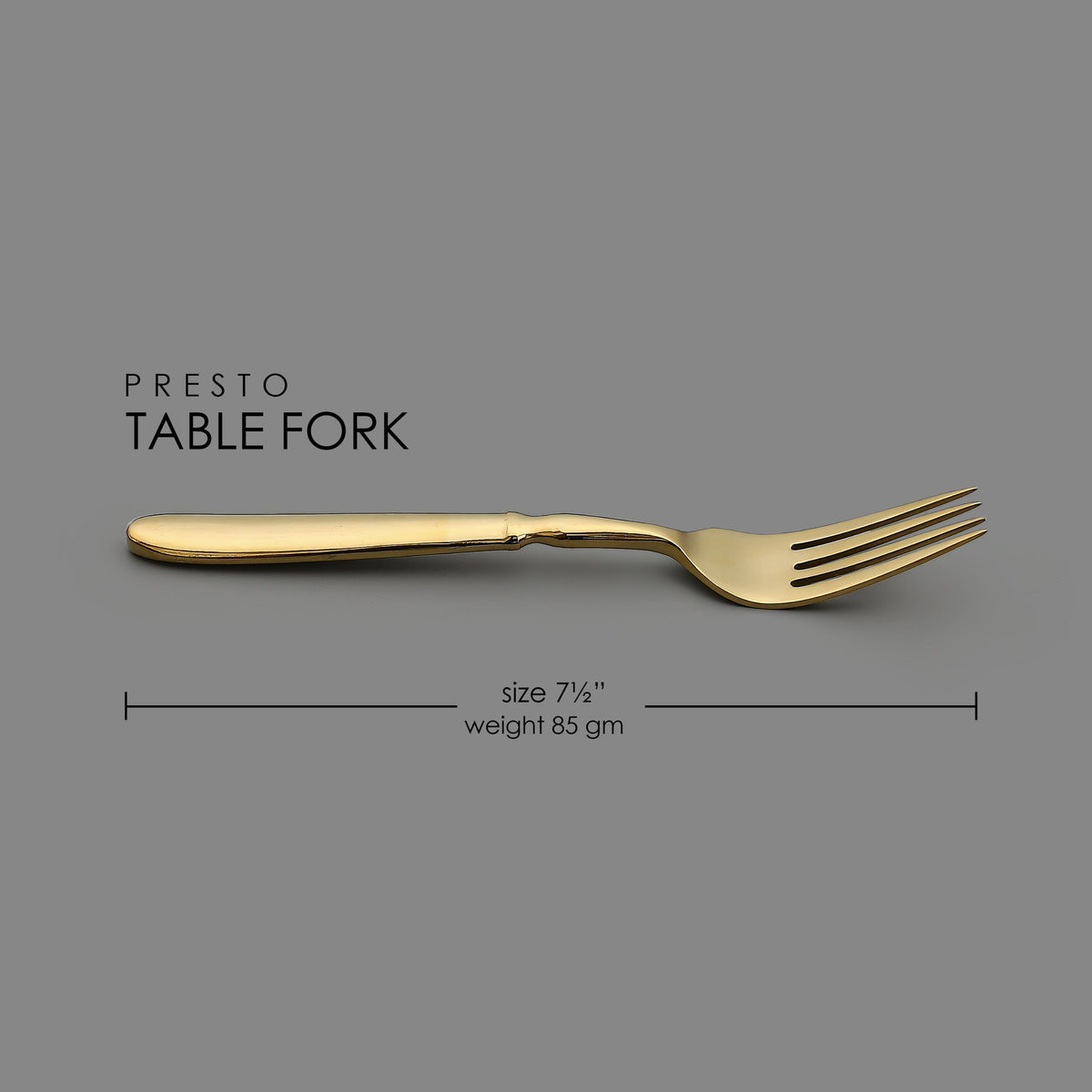 Presto PVD Gold Table Fork (6 pieces)