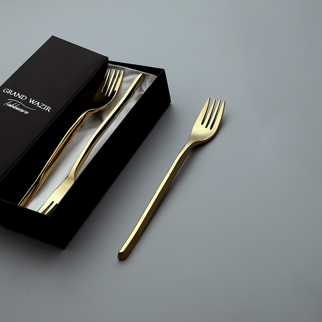 Pristine PVD Gold Dessert Fork (6 pieces)