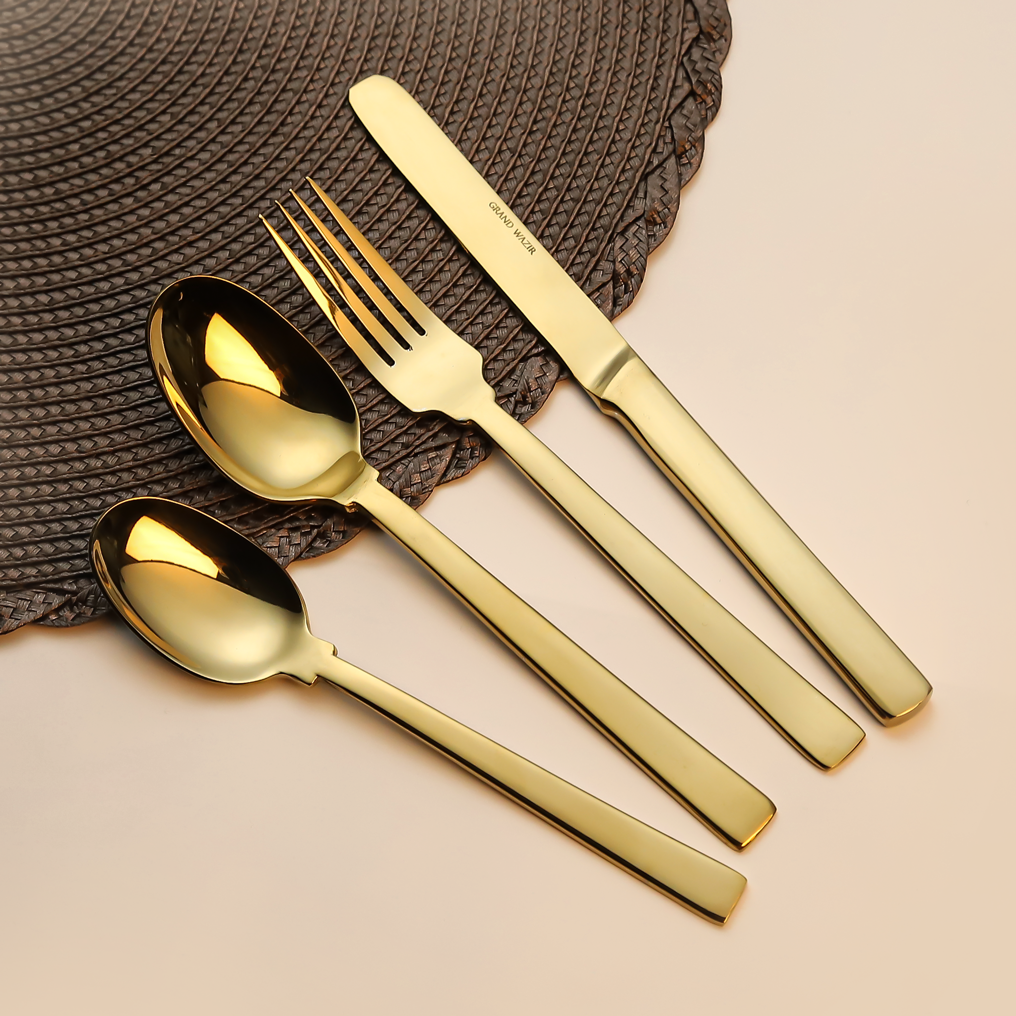 Zena Gold Plated Cutlery Set, 11 Gauge: Experience the Ultimate Gold Cutlery in Pakistan