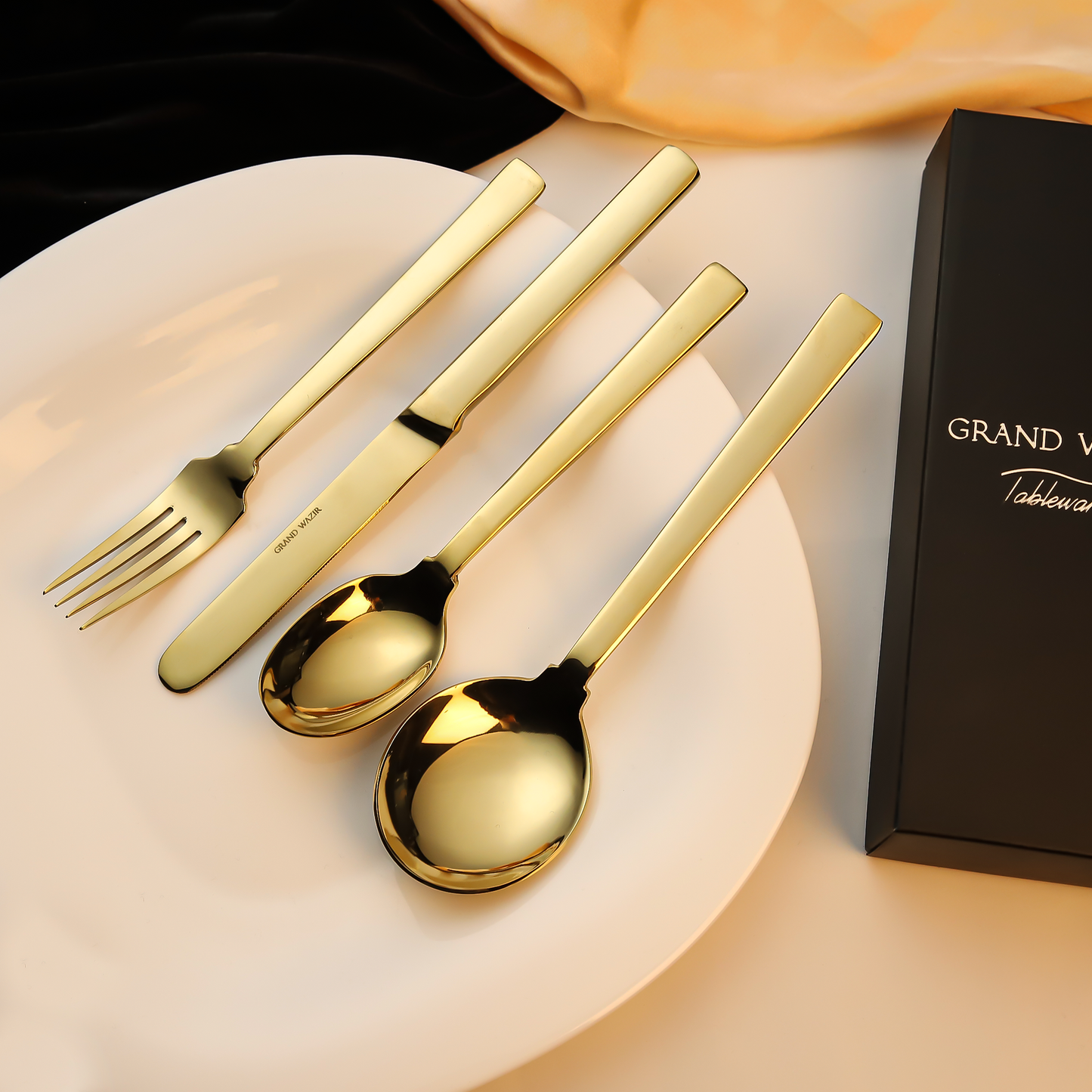 Zena Gold Plated Cutlery Set, 11 Gauge: Experience the Ultimate Gold Cutlery in Pakistan