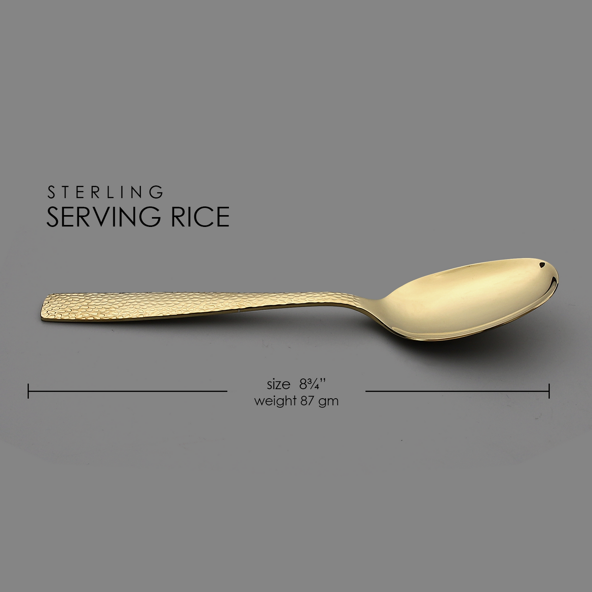 Sterling PVD Gold Serving Rice Spoon (2 pieces)