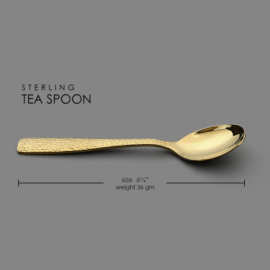 Sterling PVD Gold Tea Spoon (6 pieces)