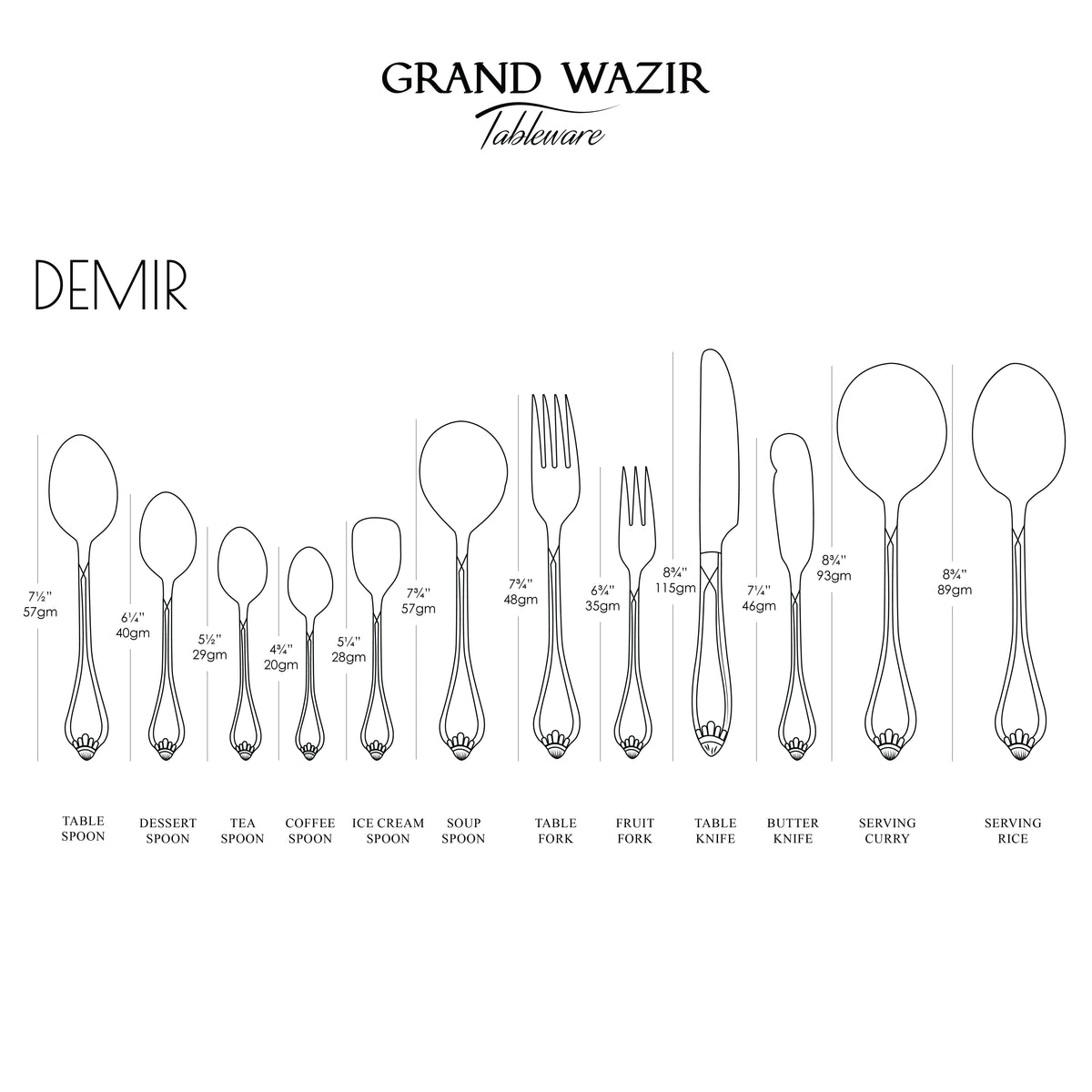Demir 6 Persons Serving Set