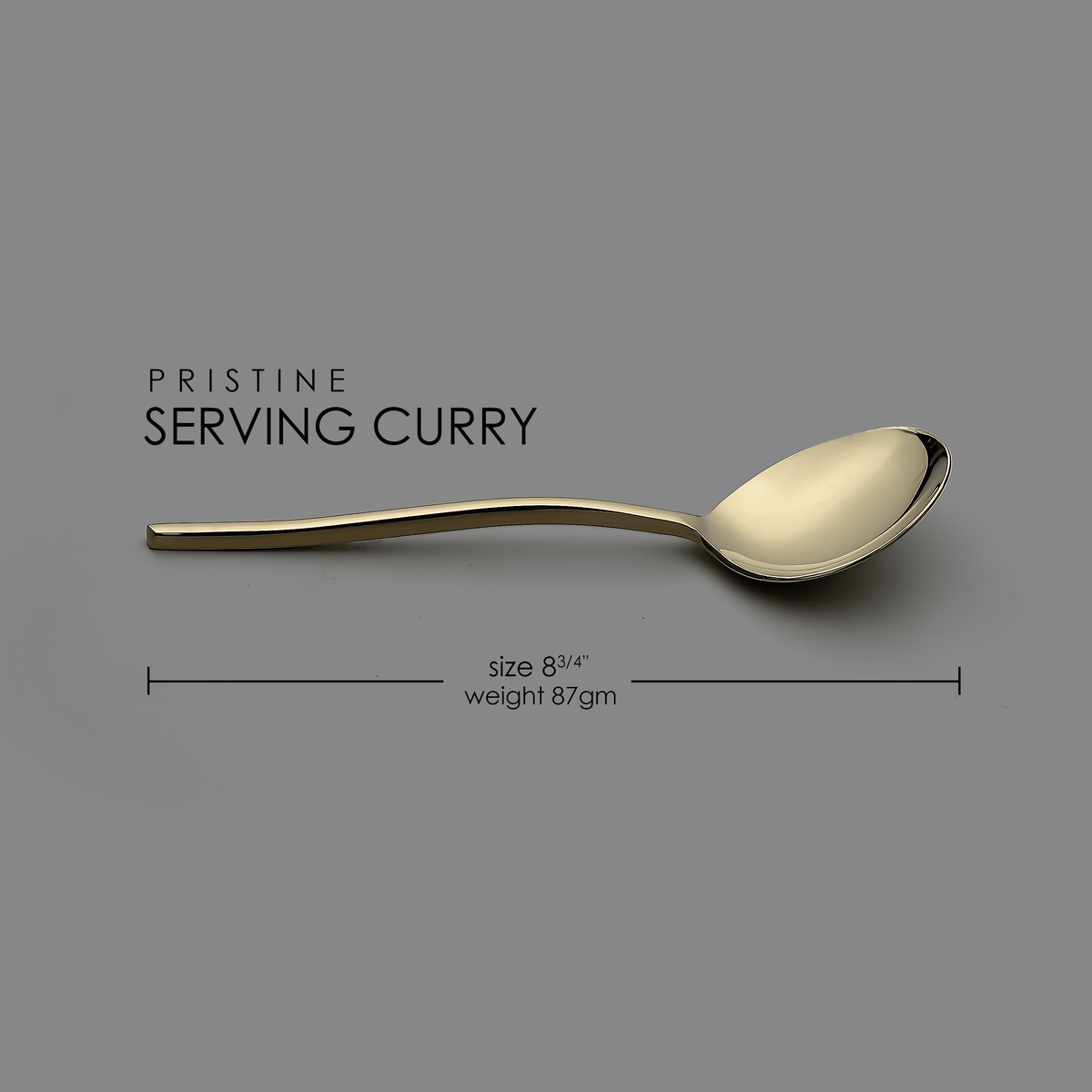 Pristine PVD Gold Serving Curry Spoon (2 pieces)