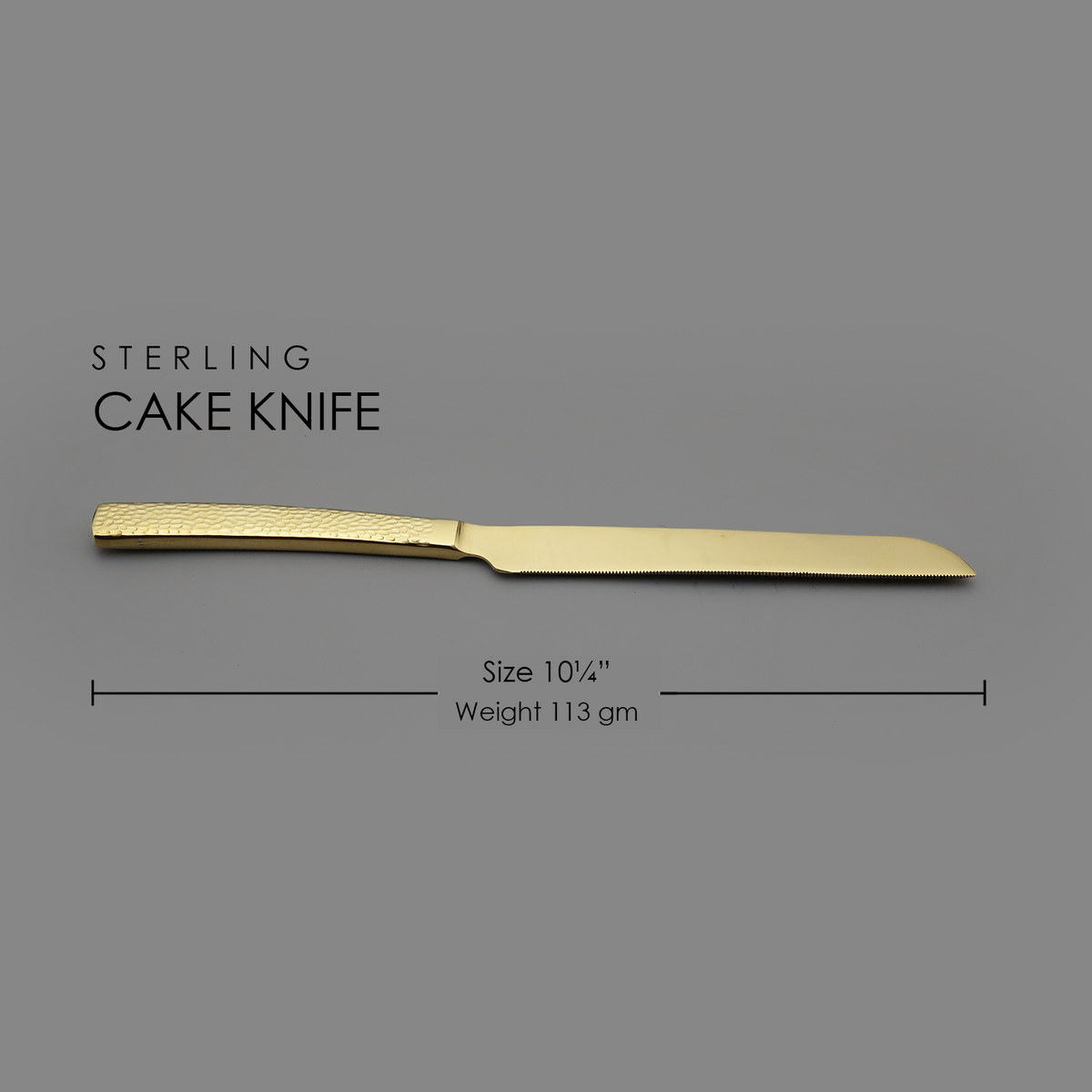 Sterling PVD Gold Cake Knife (2 pieces)