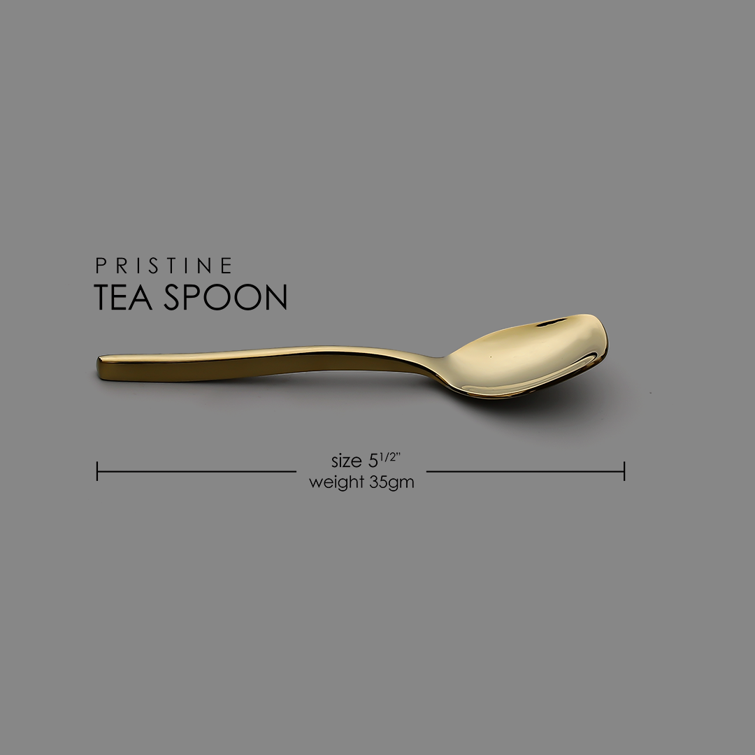 Pristine PVD Gold Tea Spoon (6 pieces)