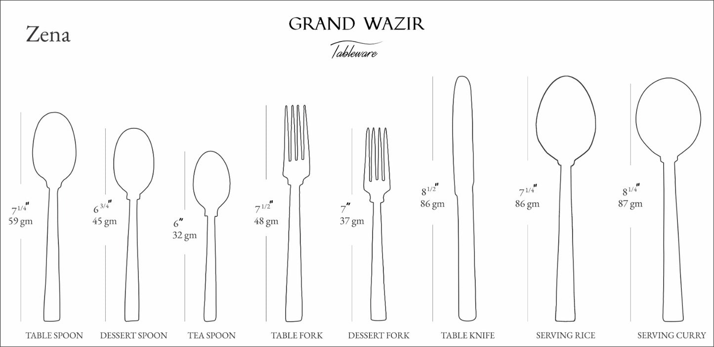 Zena Cutlery Set, 11 Gauge: Elevate Your Dining Experience