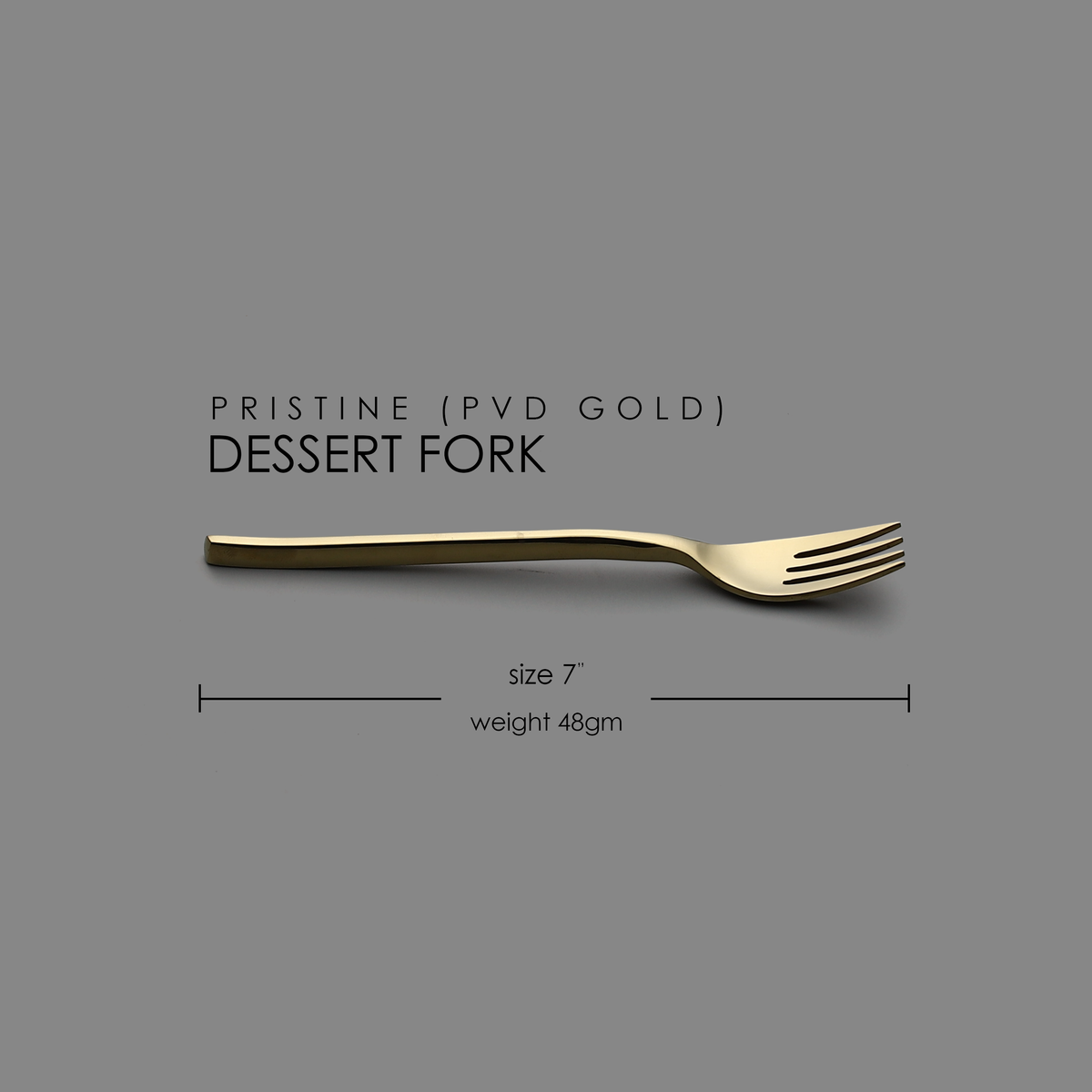Pristine PVD Gold Dessert Fork (6 pieces)