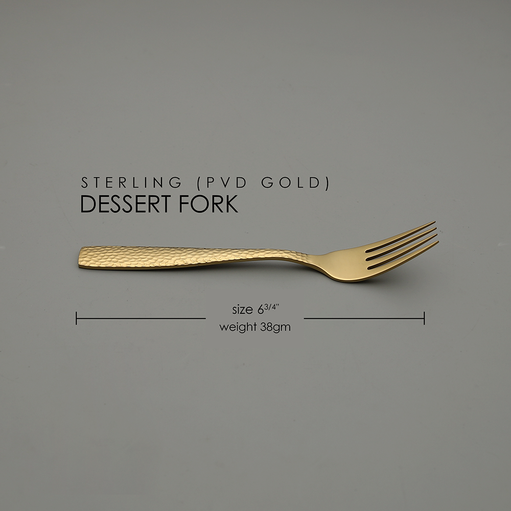 Sterling PVD Gold Dessert Fork (6 pieces)