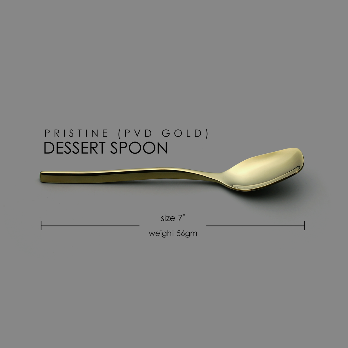 Pristine PVD Gold Dessert Spoon (6 pieces)