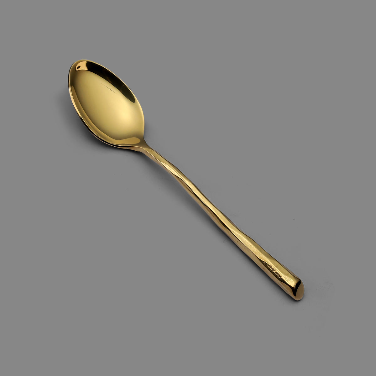 Huner Beyaz PVD Gold Dessert Spoon