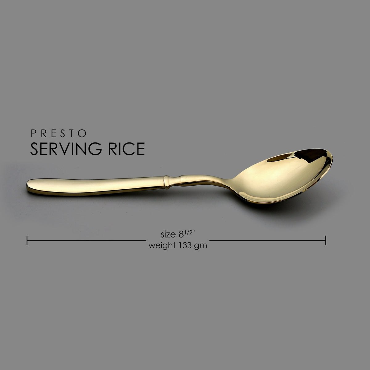 Presto PVD Gold Serving Rice Spoon