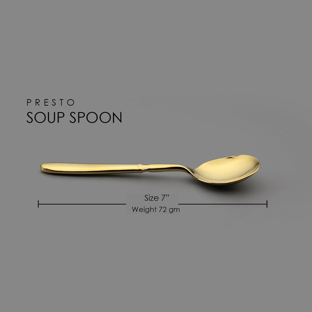 Presto PVD Gold Soup Spoon